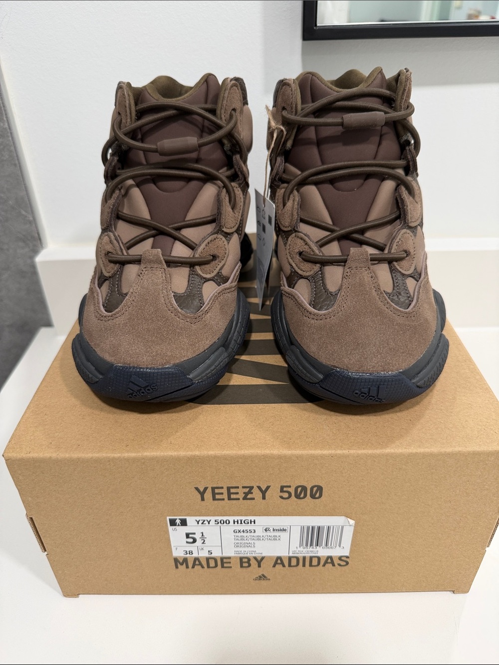 Yeezy 500 High Men's Brown/Tan Suede Sneakers
